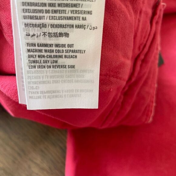 NWT Abercrombie and Fitch Mens Slim‎ Straight Chino Red Pants 28x30 - Picture 9 of 13